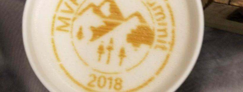 2018 MVP Summit chai latte, with the logo designed in the foam